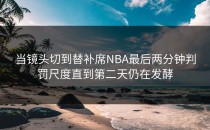 当镜头切到替补席NBA最后两分钟判罚尺度直到第二天仍在发酵
