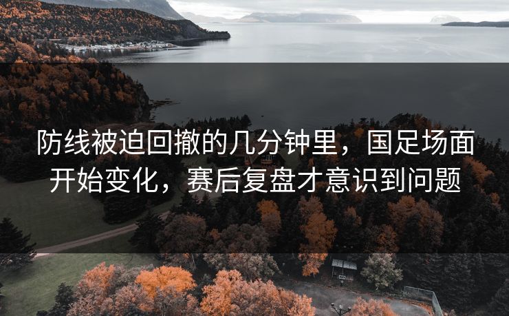 防线被迫回撤的几分钟里，国足场面开始变化，赛后复盘才意识到问题  第1张