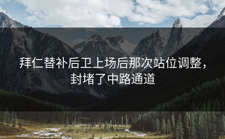 拜仁替补后卫上场后那次站位调整，封堵了中路通道  第1张
